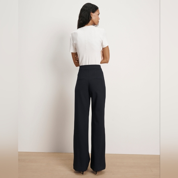 Veronica Beard Tonelli High Rise Wide Leg Trousers In White Size 4 - Picture 14 of 14